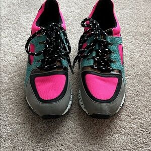 Steve Madden Pink and Teal Sneakers